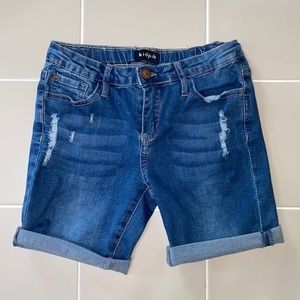 Kidpik Girl’s Distressed Denim Shorts Size 12